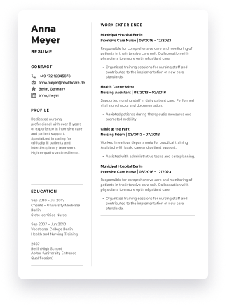 An overview of several CV templates