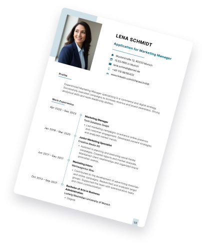 An overview of several CV templates