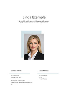 Cover page example for Template 2026